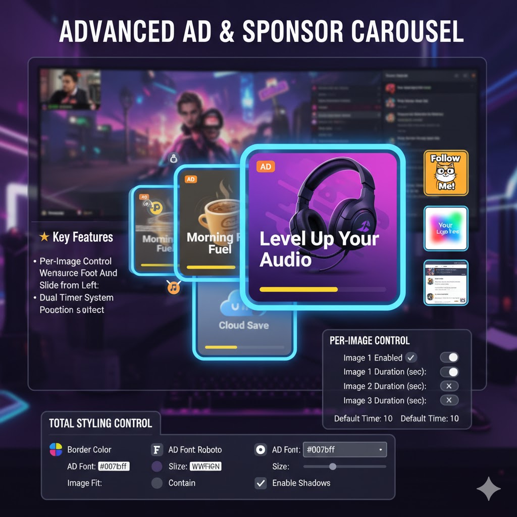 Advanced Ad & Sponsor Carousel Preview